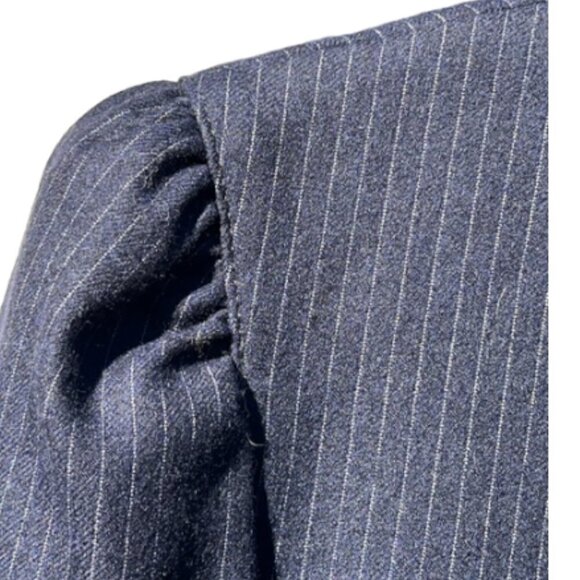 Peabody House NWT Women's Vintage Navy Blue Pinstripe Suit Skirt Set Size 11/12 - Picture 4 of 16